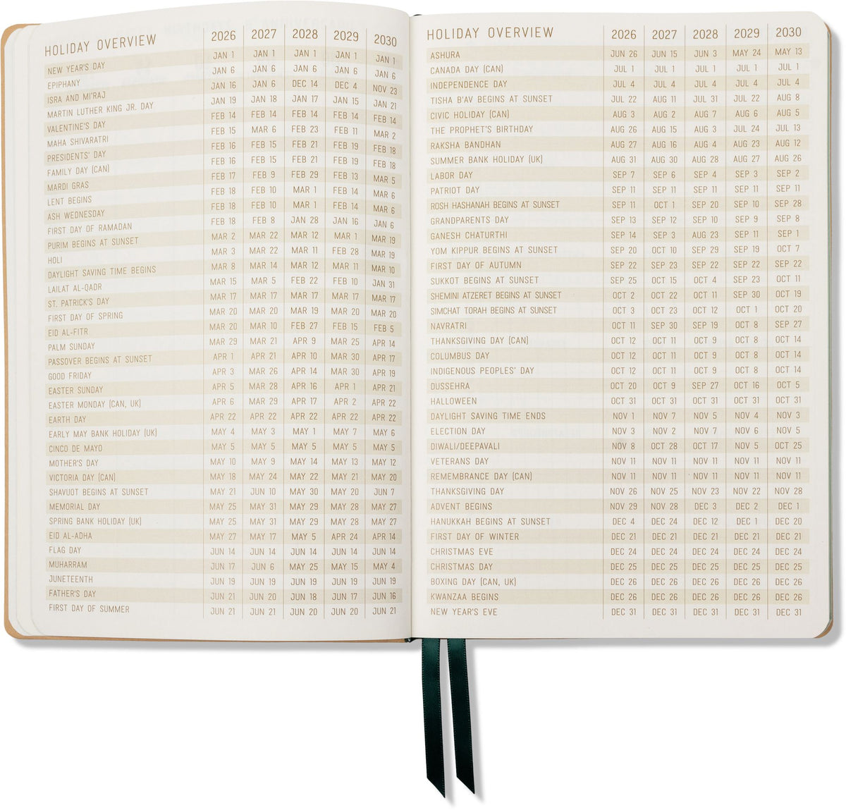 2026-2027 Monotone Bouquet Leatherette Weekly Desk Planner