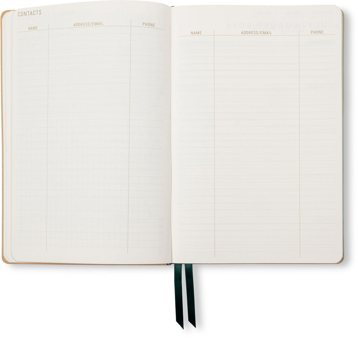 2026-2027 Monotone Bouquet Leatherette Weekly Desk Planner