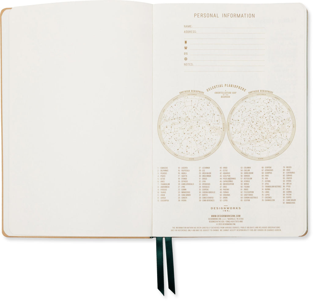 2026-2027 Monotone Bouquet Leatherette Weekly Desk Planner