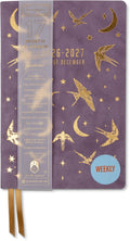 2026-2027 Celestial Birds Leatherette Weekly Desk Planner