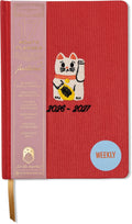 2026-2027 Embroidered Lucky Cat Weekly Desk Planner