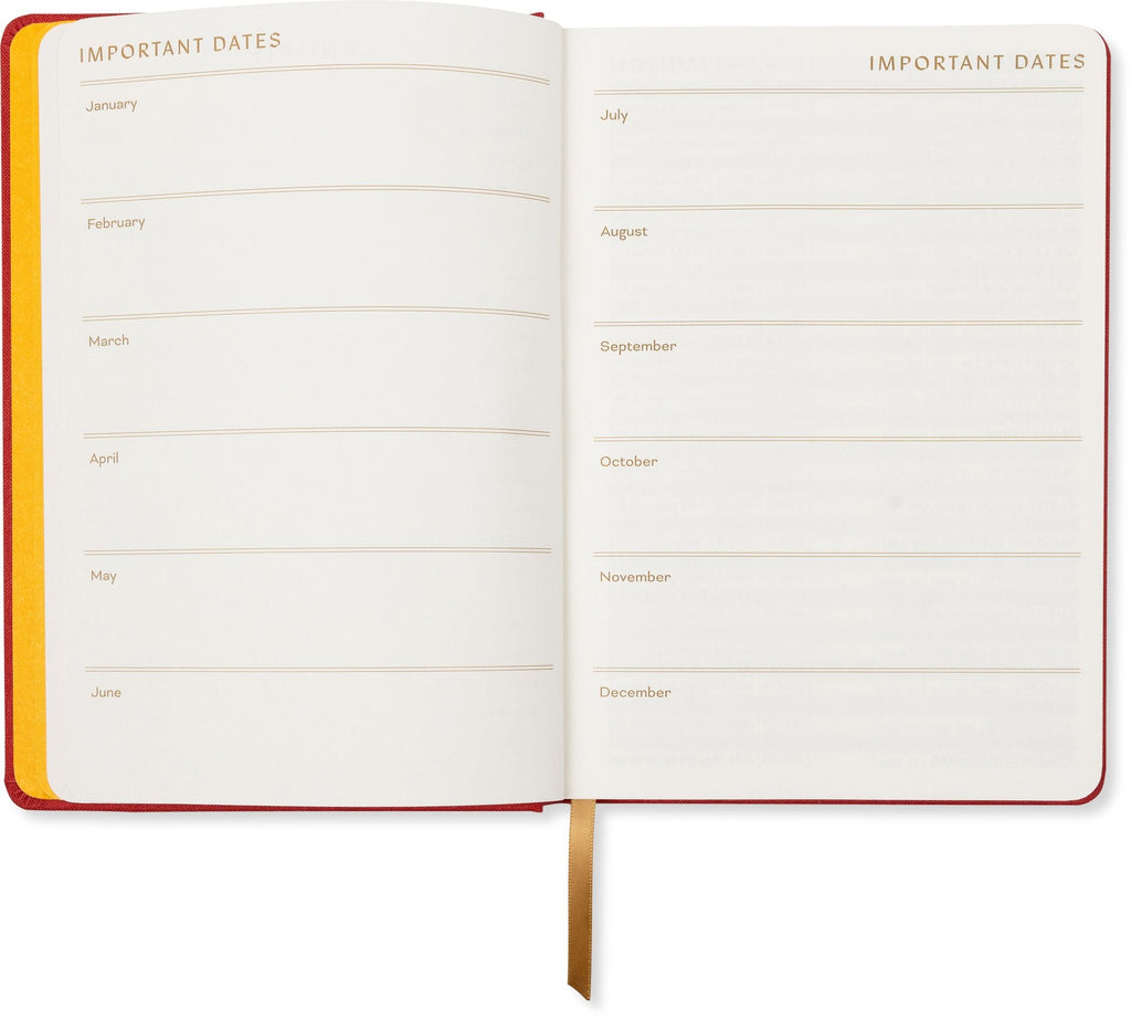 2026-2027 Embroidered Lucky Cat Weekly Desk Planner