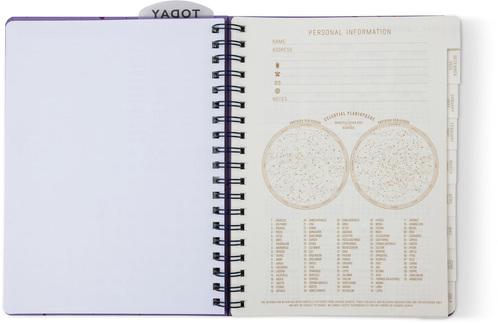 2027 Purple Paint Splatter Weekly Desk Planner