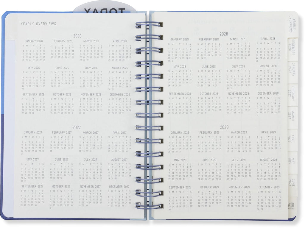 2027 Standard Issue Blue Color Block Weekly Desk Planner