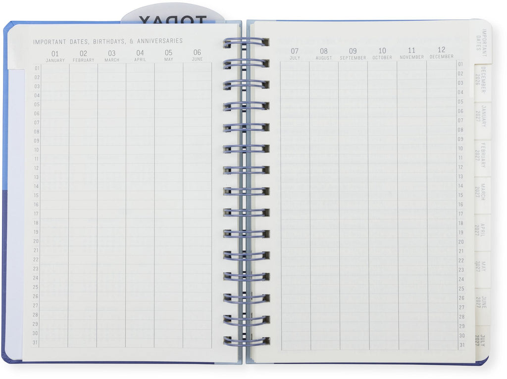 2027 Standard Issue Blue Color Block Weekly Desk Planner