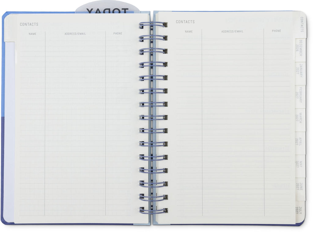 2027 Standard Issue Blue Color Block Weekly Desk Planner