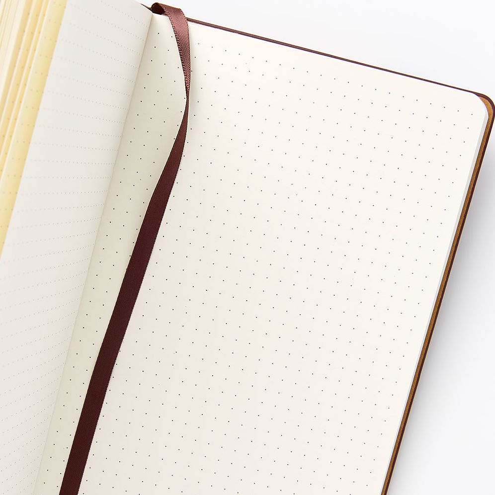 Chocolate Paper Wasp Med Dotted Journal