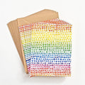 Rainbow Watercolor Dots Stationery Set