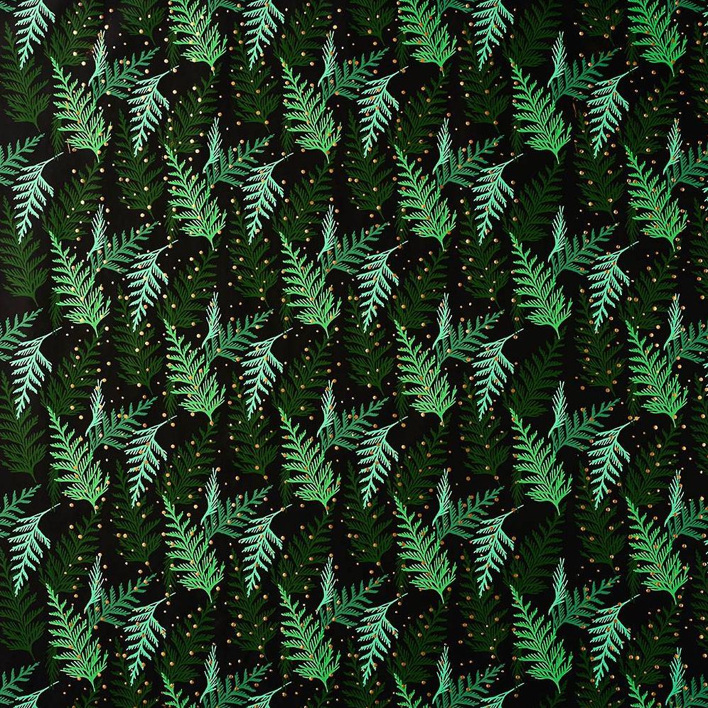 Holiday Cedar Branches Stone Wrapping Paper