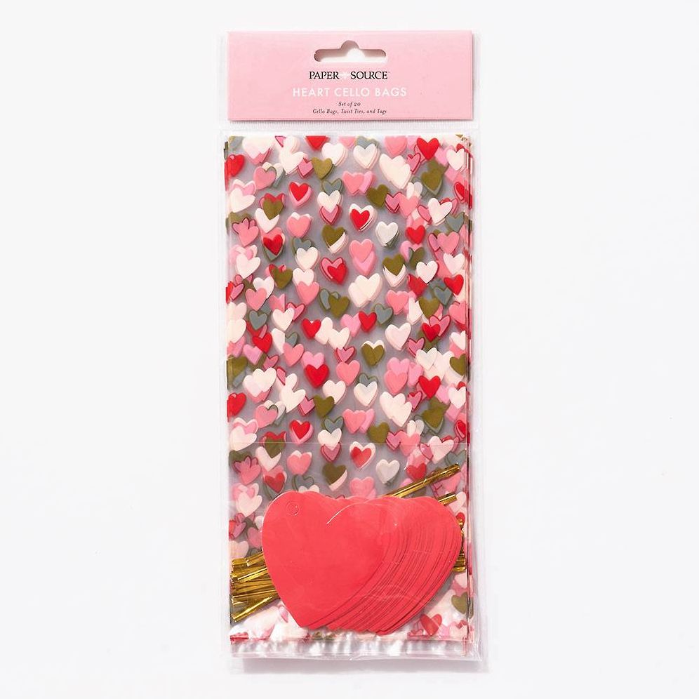 Heart Cellophane Bags