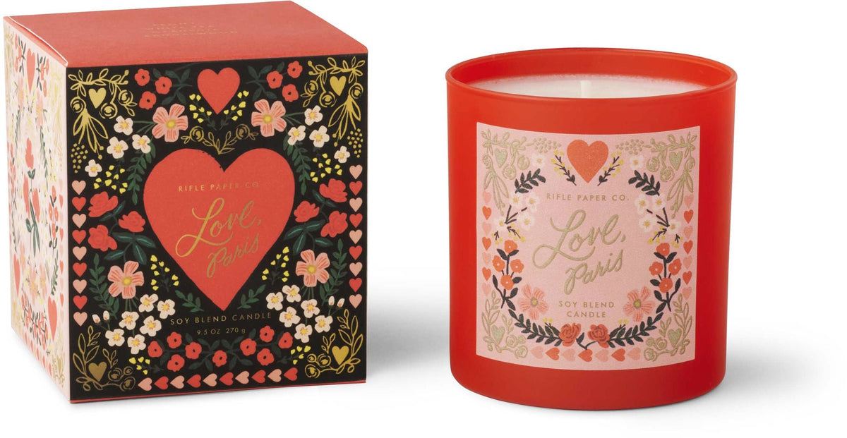 Love, Paris 9 oz Glass Candle