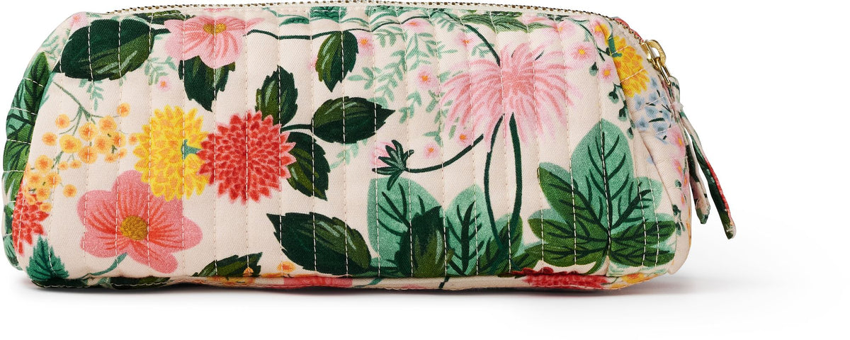 Dahlia Quilted Small Cosmetic Pouch