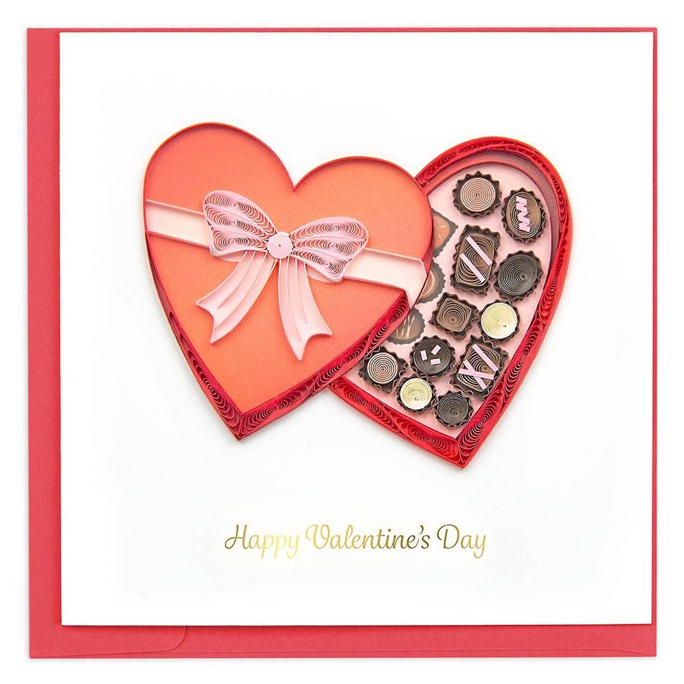 Quilling Box of Chocolates Valentine's Day Card