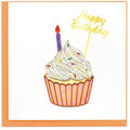 Quilled Birthday Polka Dot Cupcake Greeting Card