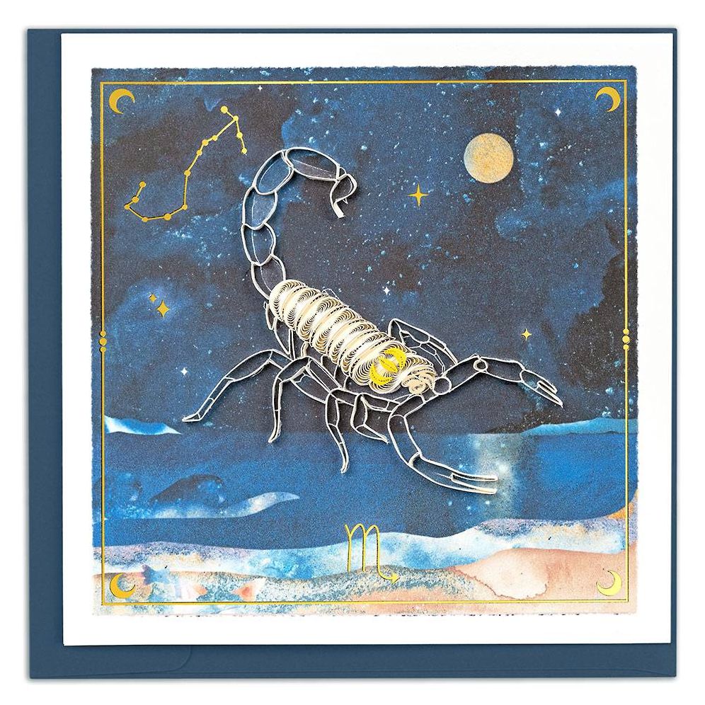 Quilled Zodiac Collection - Scorpio Greeting Card