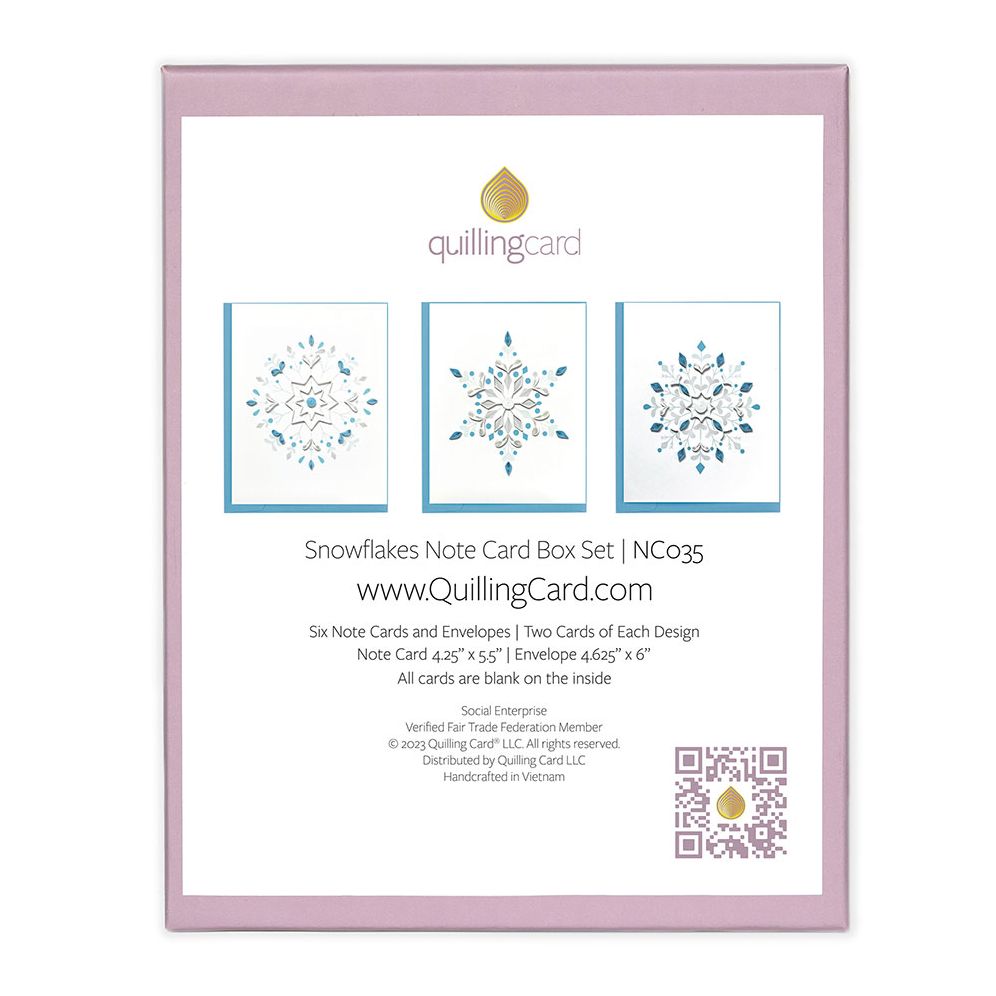 Quilling Winter Snowflake Stationery Set