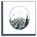 Quilling Mountainscape Father's Day Card