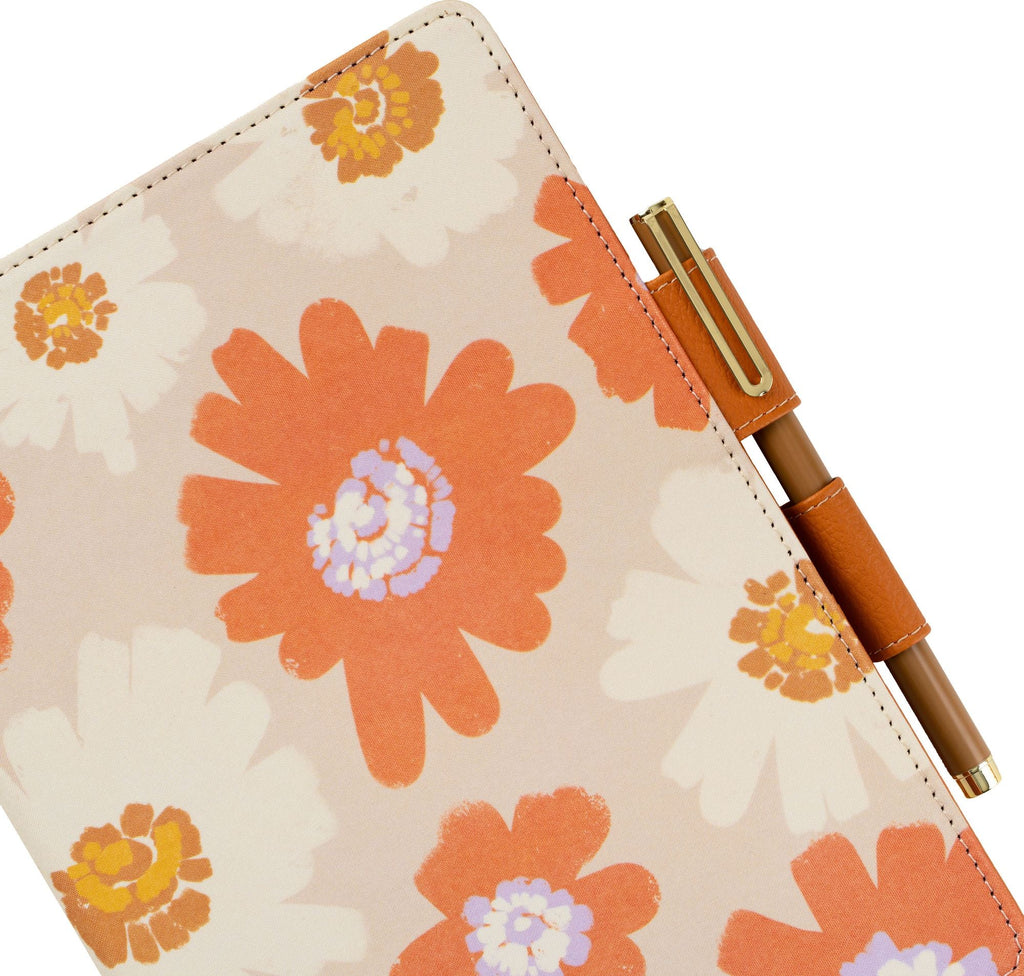 Paper Source A5 All Over Floral Bookcloth Journal Cover with Pen Loop Closure