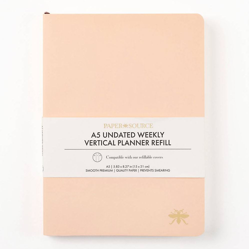 Paper Source A5 Weekly Vertical Undated Planner Pages