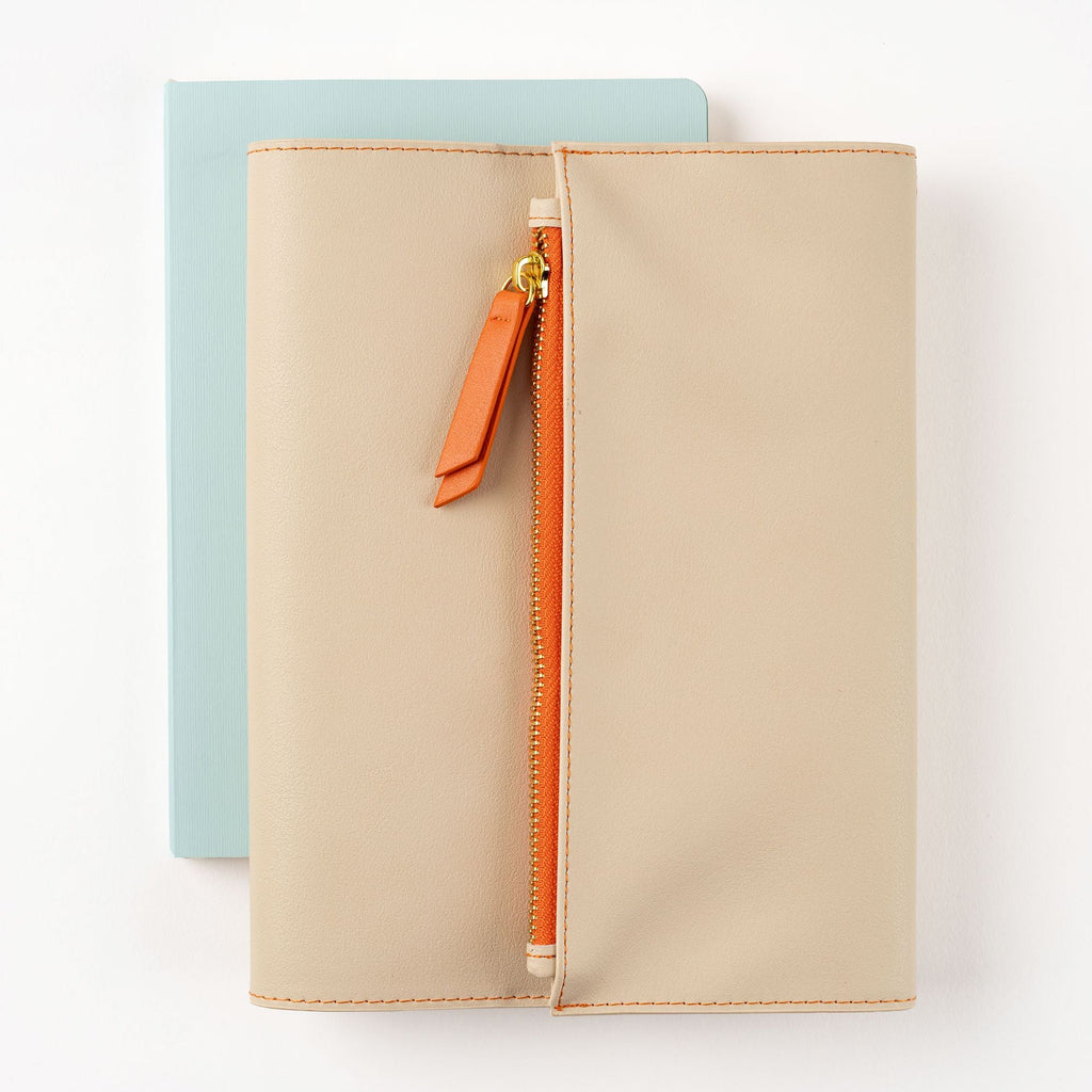 Paper Source A5 Journal Cover Clutch - Beige/Orange
