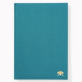 Teal Bookcloth Paper Wasp Med Lined Journal