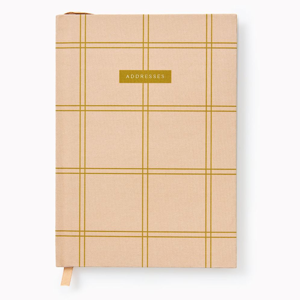 Sand Grid Paper Wasp Bookcloth Address Book