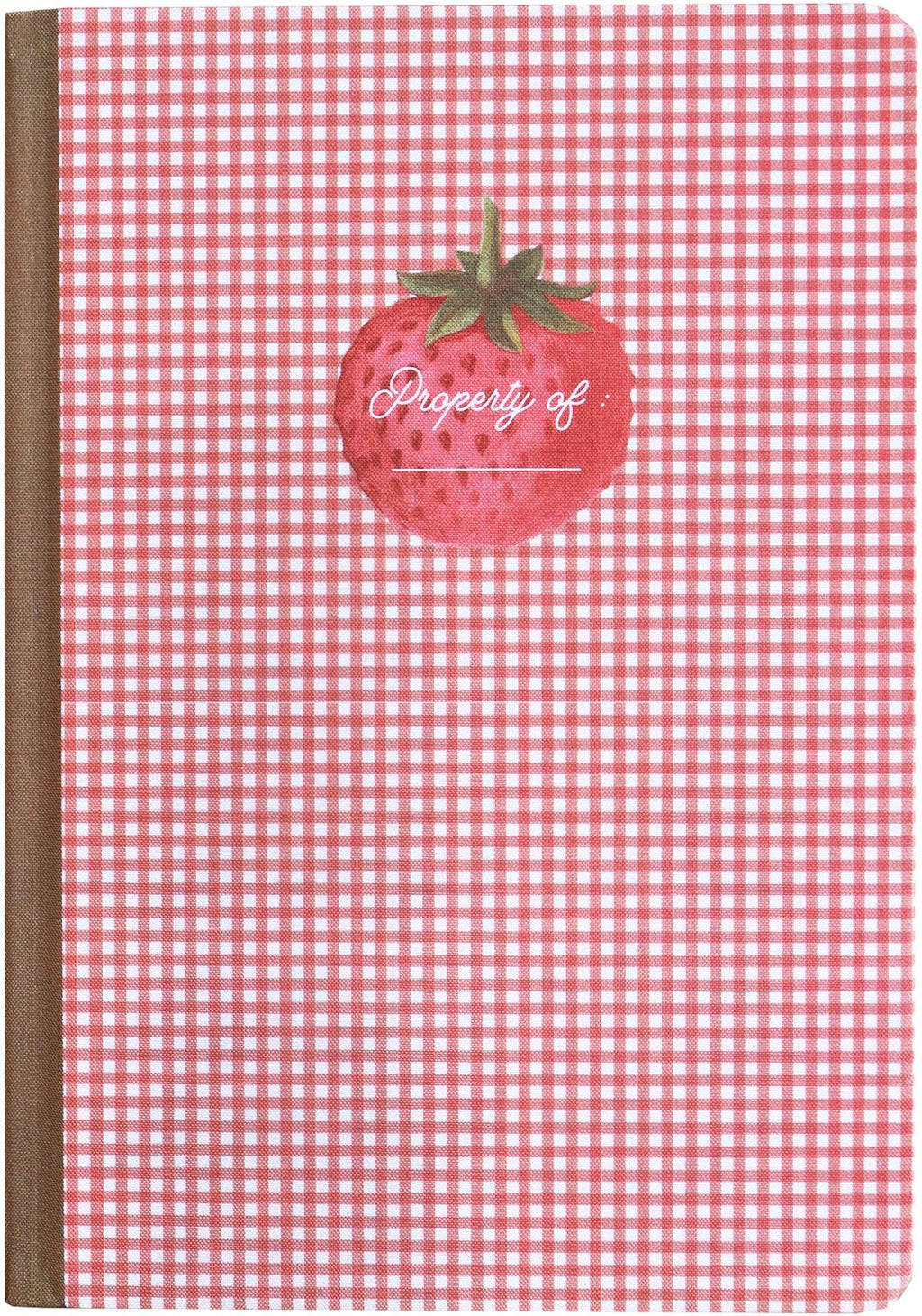 Picnic Berries Book Cloth Journal With Magnetic Bookmarks