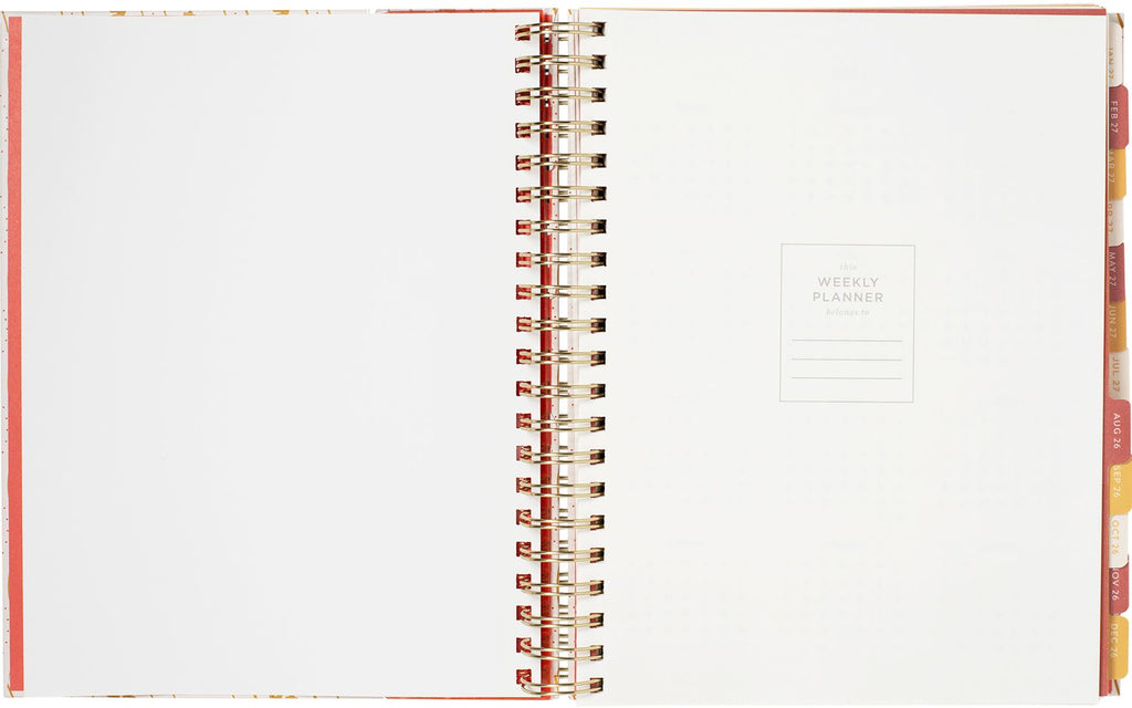 2026-2027 Pasta Plans Weekly Desk Planner