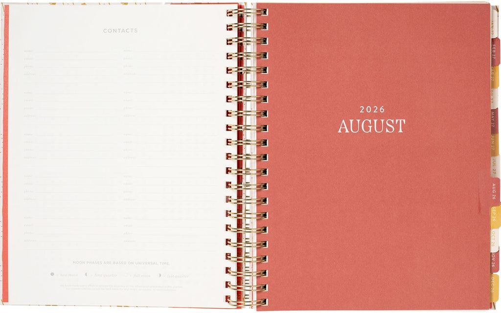 2026-2027 Pasta Plans Weekly Desk Planner