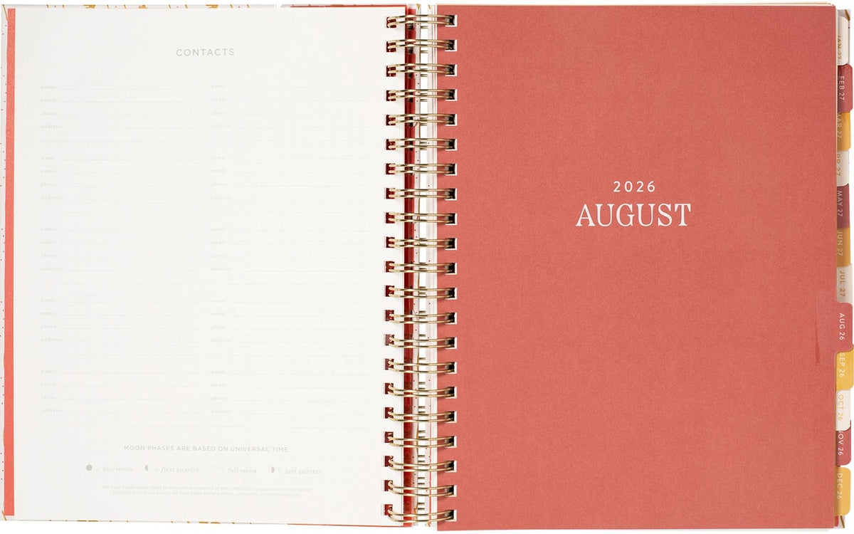 2026-2027 Pasta Plans Weekly Desk Planner