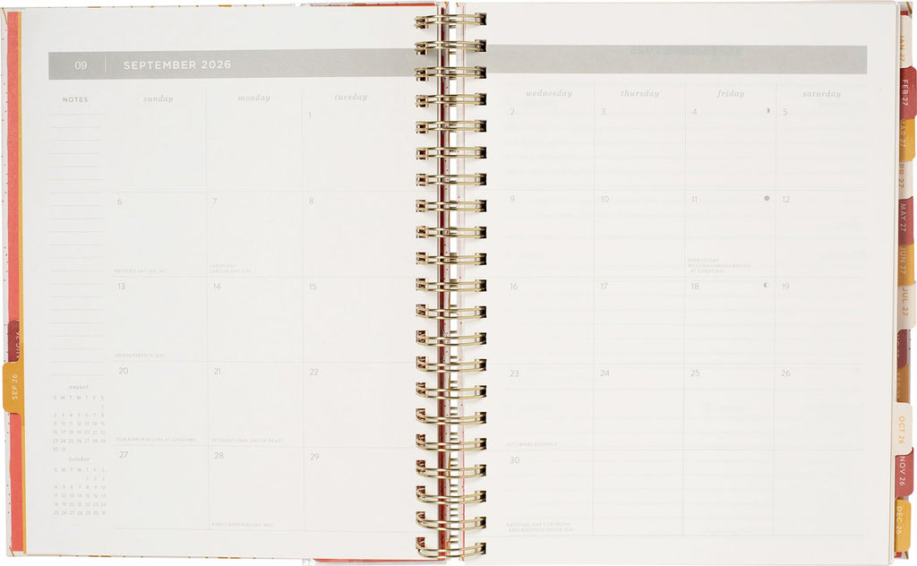 2026-2027 Pasta Plans Weekly Desk Planner