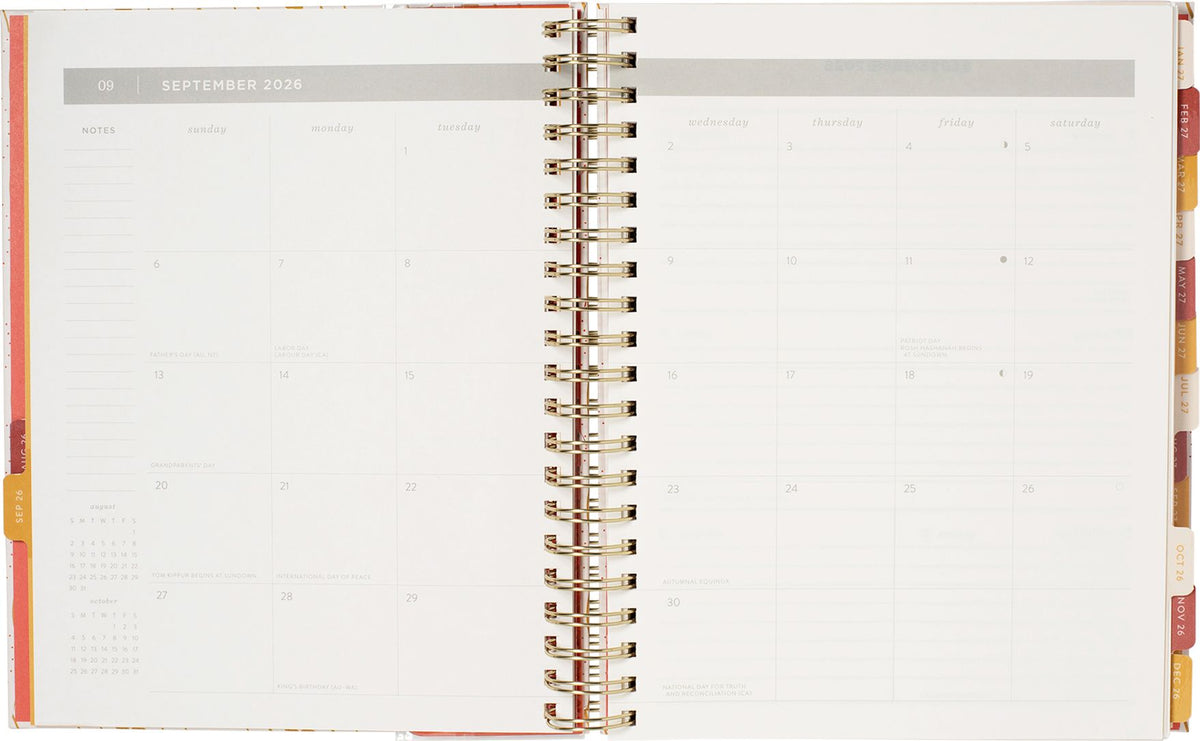 2026-2027 Pasta Plans Weekly Desk Planner