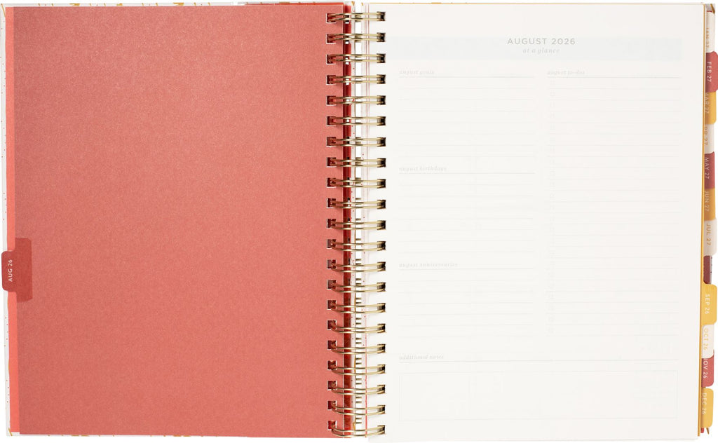 2026-2027 Pasta Plans Weekly Desk Planner