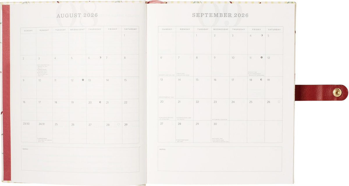 2026-2027 Cottage Bouquet Weekly Desk Planner