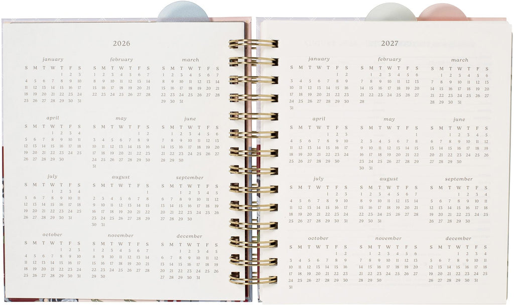 2026-2027 Quilted Cottage Weekly Desk Planner