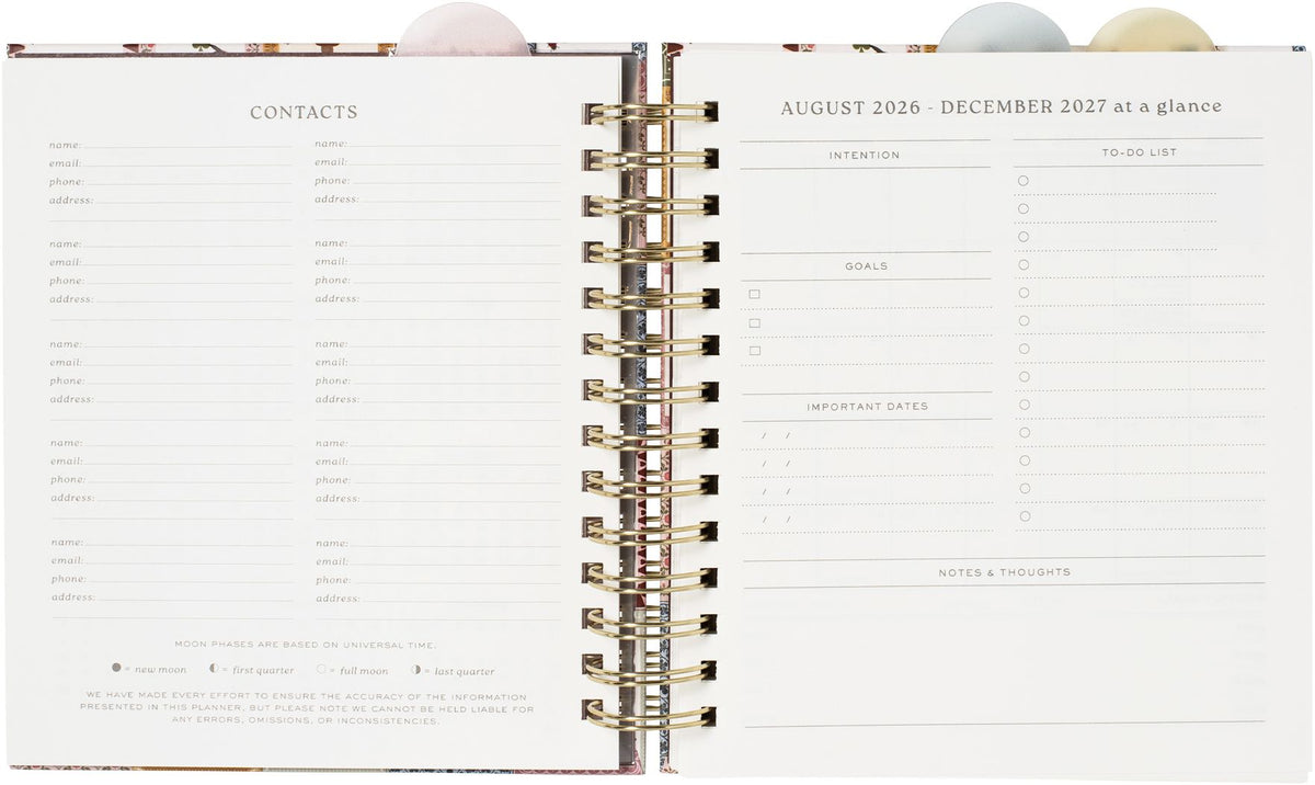 2026-2027 Lucky Year Weekly Desk Planner
