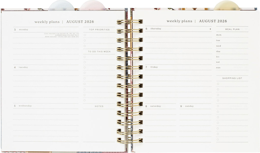 2026-2027 Lucky Year Weekly Desk Planner