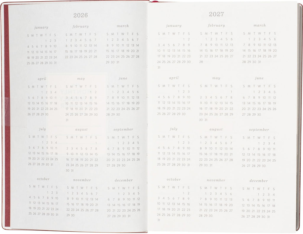 2026-2027 Academic Weekly Pocket Planner