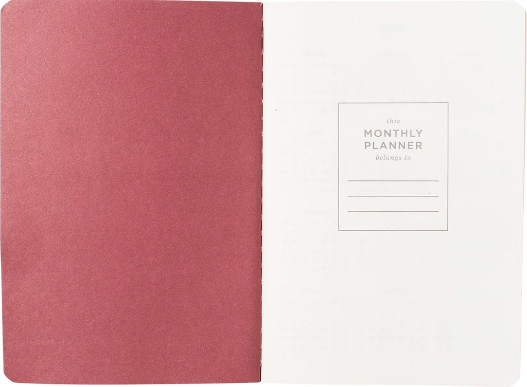 2026-2027 Romantic Birds Monthly Pocket Planner