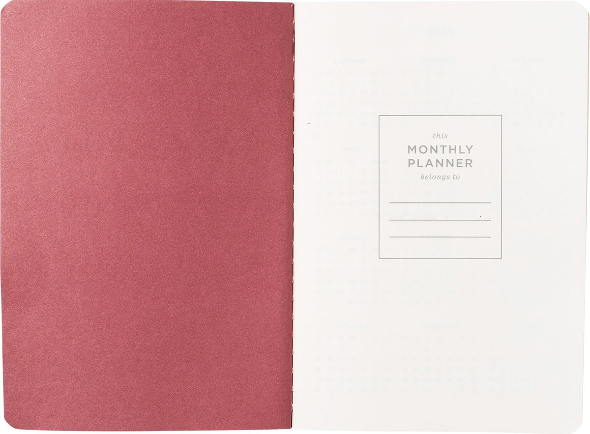 2026-2027 Romantic Birds Monthly Pocket Planner