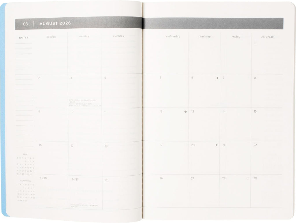 2026-2027 Painted Swans Monthly Desk Planner