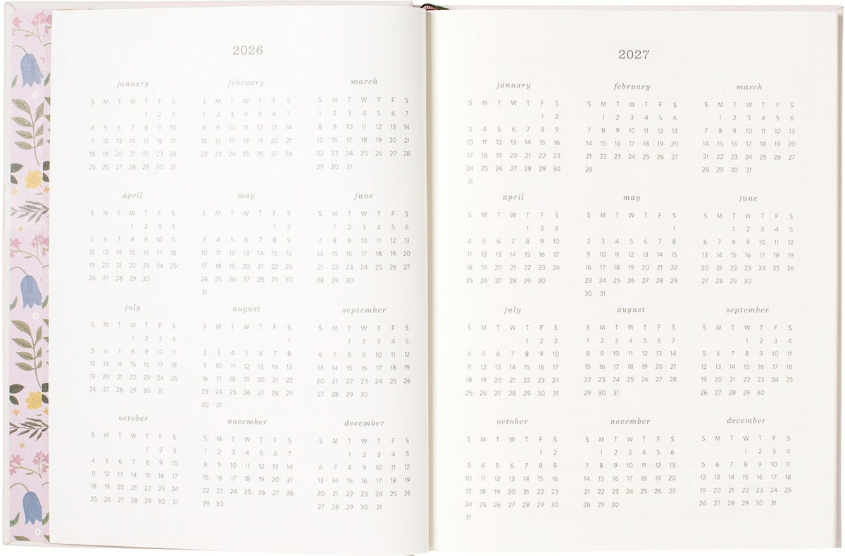 2026-2027 Storybook Flower Weekly Desk Planner