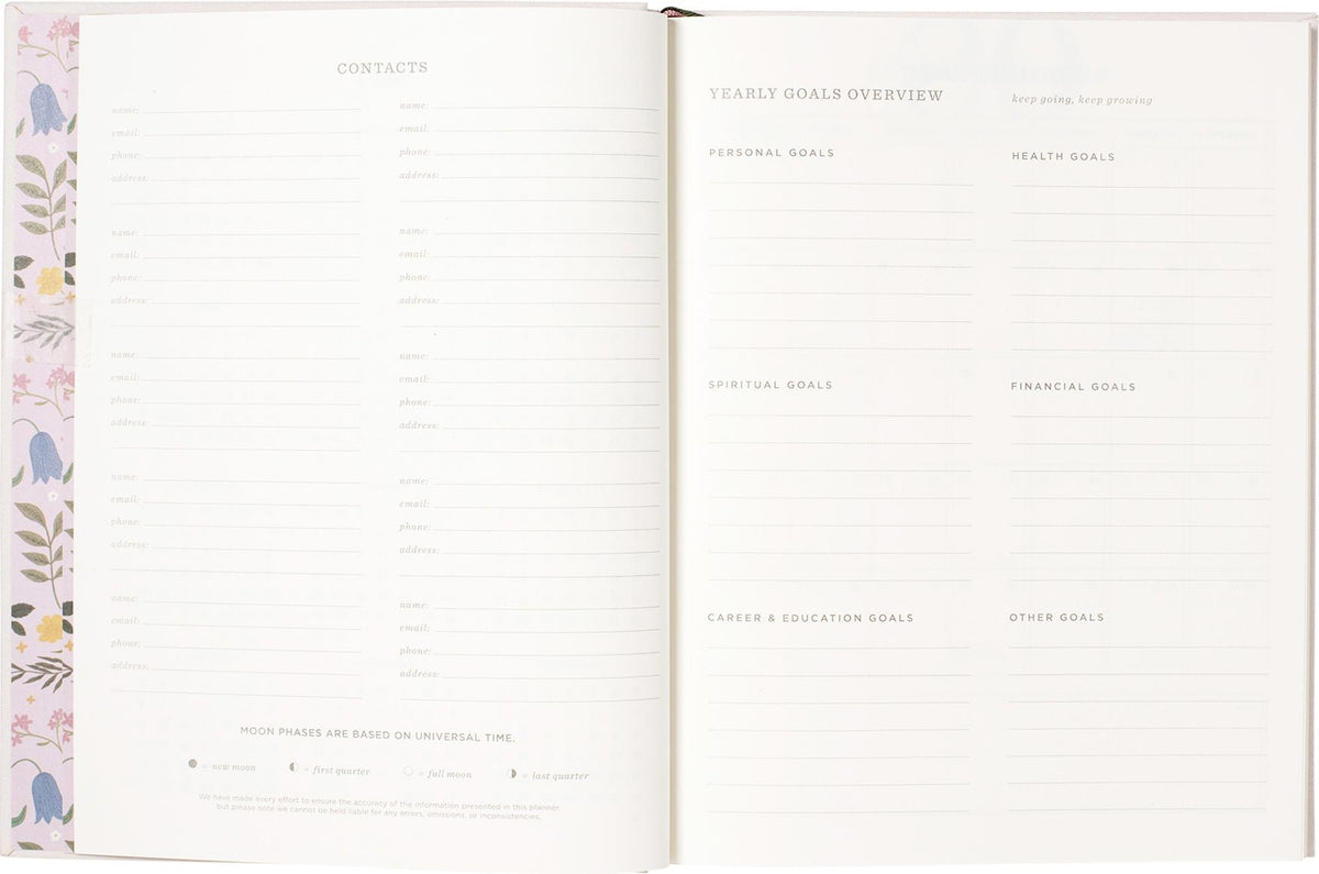 2026-2027 Storybook Flower Weekly Desk Planner