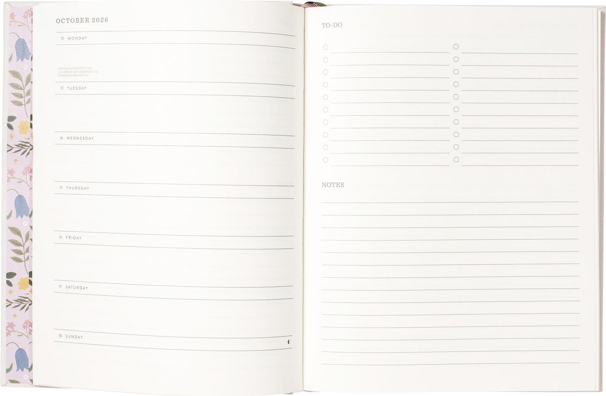 2026-2027 Storybook Flower Weekly Desk Planner