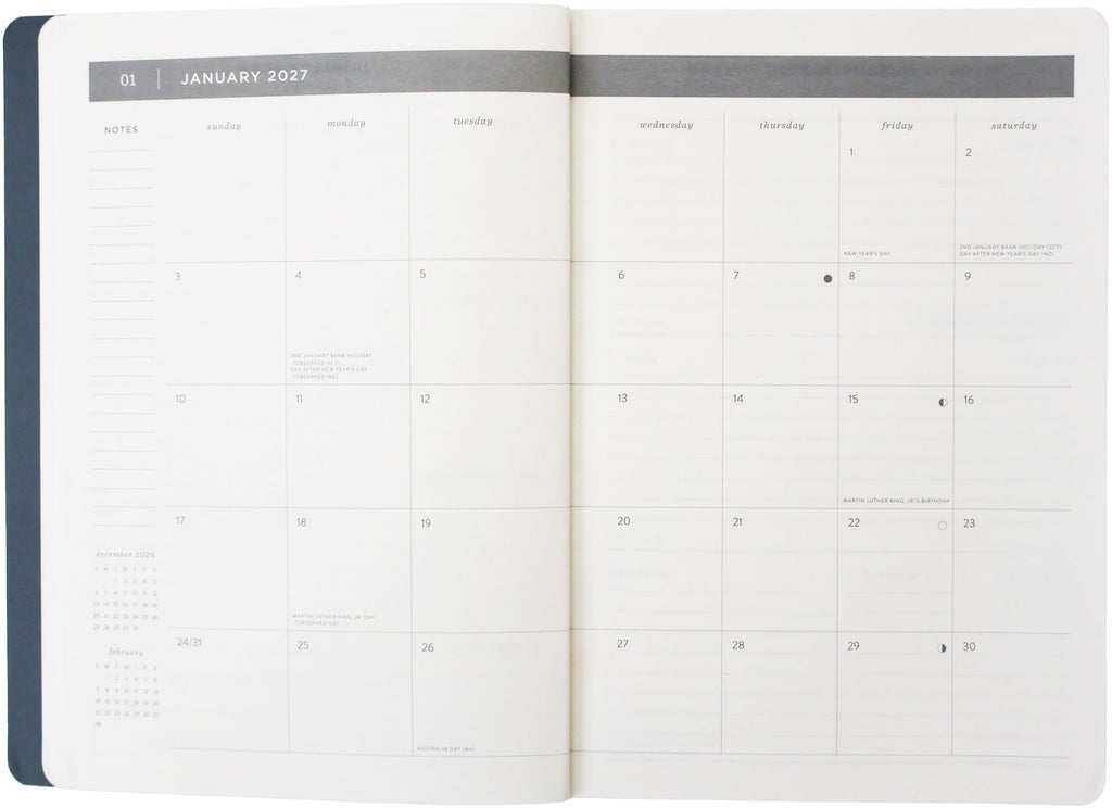 2027 Wavy Weeks Weekly Desk Planner