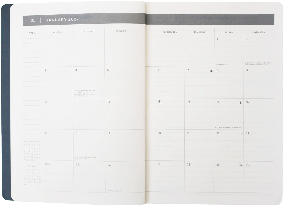 2027 Wavy Weeks Weekly Desk Planner