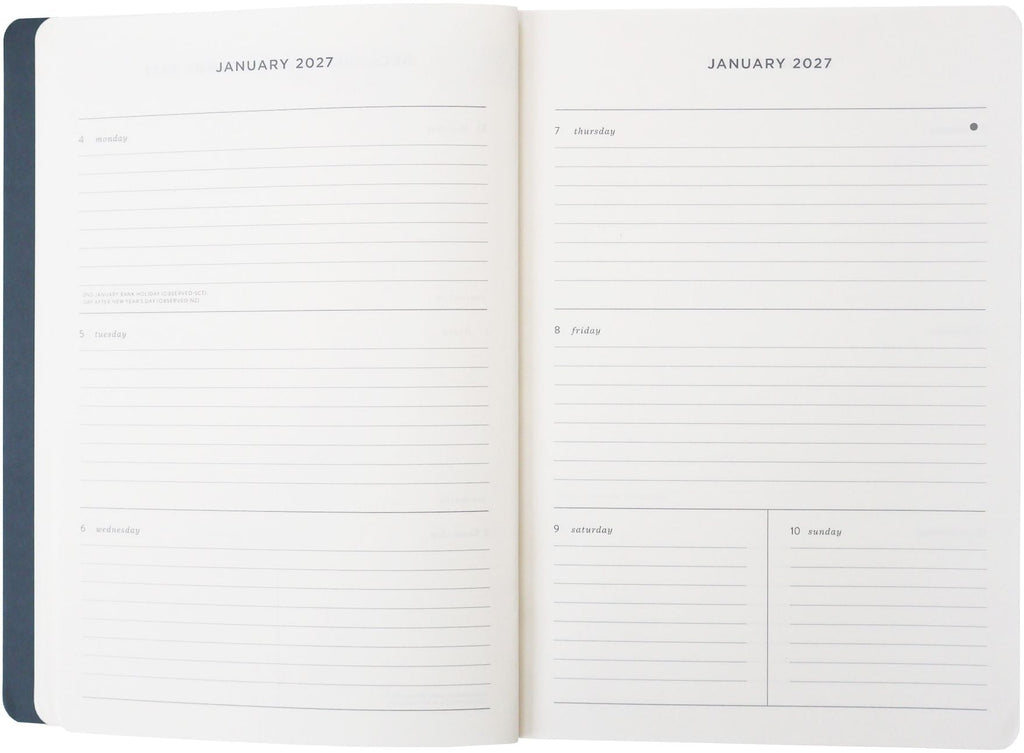 2027 Wavy Weeks Weekly Desk Planner