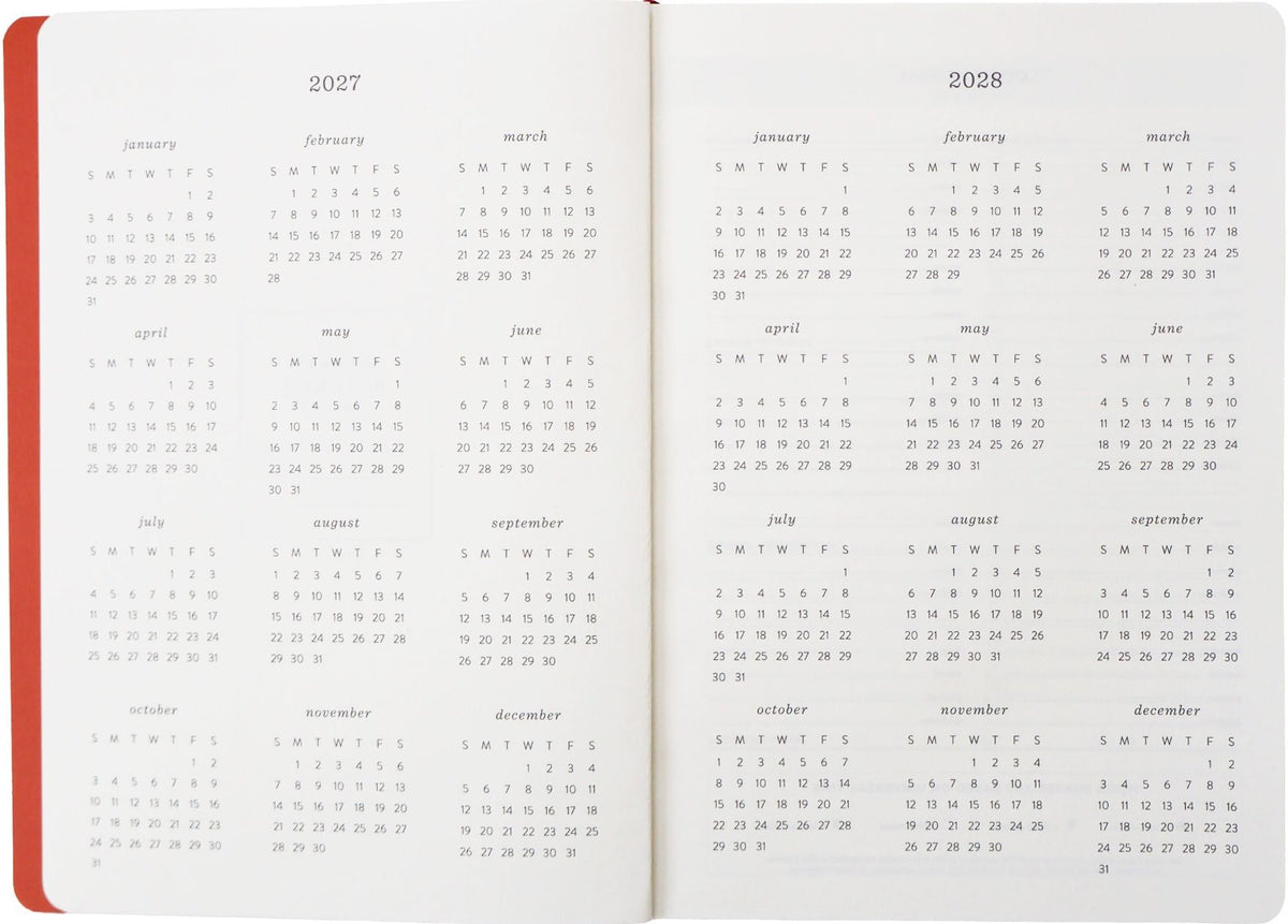 2027 Colorblock Weekly Desk Planner