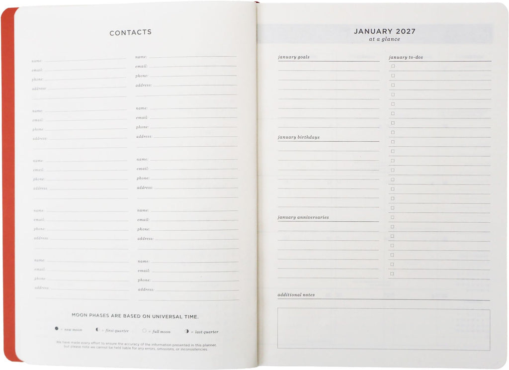 2027 Colorblock Weekly Desk Planner
