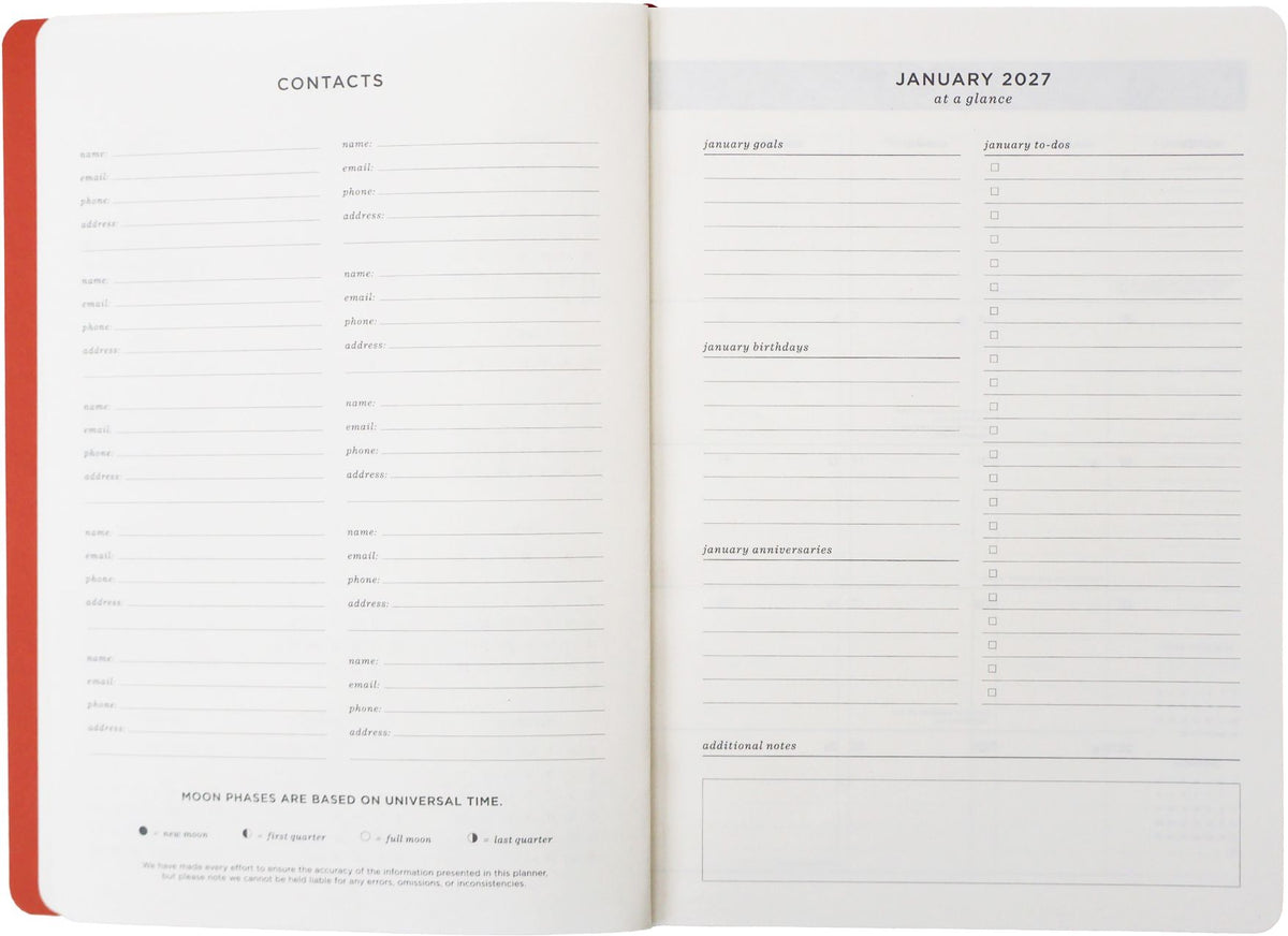 2027 Colorblock Weekly Desk Planner